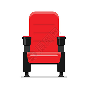 红色大片电影院电影院网络大厅白色节日艺术观众时间扶手椅座位娱乐插画