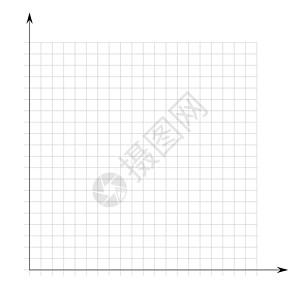 彩色线条箭头网格纸 数学图 具有 x 轴和 y 轴的笛卡尔坐标系 带有彩色线条的方形背景 学校教育的几何图案 透明背景上的内衬空白测量推介会插画