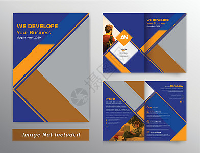 美容机构名片内容多彩的双面商业小册子设计设计图片