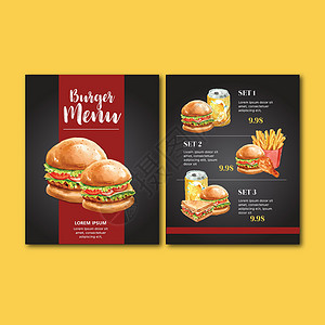汉堡菜单模板小册子覆盖高清图片