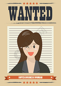 商业人士海报想要做生意的女商务人士插画