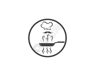 古典厨房帽子厨师标志模板 vecto小吃工作勺子早餐菜单食物财产商业收据面包插画