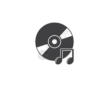 音乐邀请函cd 光盘矢量图标插图设计插画