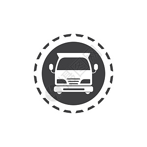 物流速度卡车图标标志矢量图设计交通送货汽车服务司机加载标识商业货车公司插画