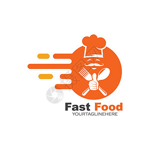 古典标志帽子厨师标志矢量图制作图案餐厅食物处方商业面包师午餐织物勺子职业饮食插画