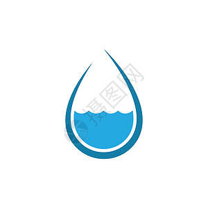 水滴 Logo 模板矢量图营销网络活力载体蓝色叶子环境设计师生长社区背景图片