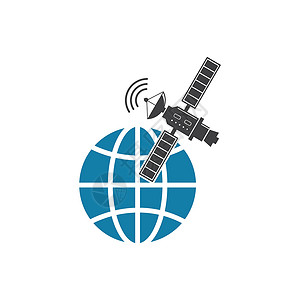地球仪矢量图标卫星矢量图标插图设计地球网络艺术科学互联网收音机多边形电视数据技术设计图片