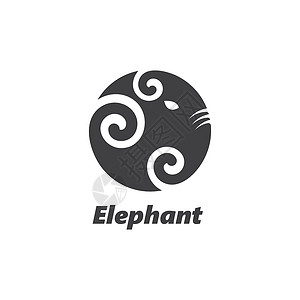 大象标志矢量图标它制作图案婴儿树干插图耳朵草图白色黏土灰色铅笔动物插画