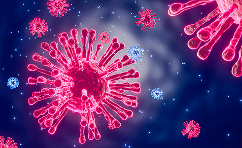 疾病危害3D使显微镜细胞Corona病毒2019特写 看病毒细胞的显微镜危险微生物学流感生物科学疾病宏观危害生物学药品背景