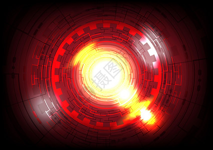 官网登陆界面发光的 Hud 圆圈 抽象的高科技红色背景 未来的界面 虚拟现实技术屏幕设计图片