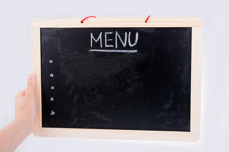 用菜单标题手握板头和菜单标题标签甜点饮料餐厅粉笔午餐插图咖啡店绘画食物背景图片