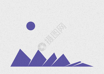 几何山脉剪影生成艺术海报它制作图案冒险山景创造力计算标签技术概念插图程序数学背景图片