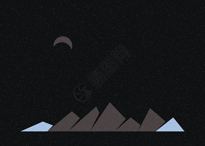 几何山脉剪影生成艺术海报它制作图案概念程序冒险数学山景岩石标签技术计算创造力背景图片