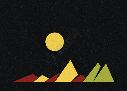 几何山脉剪影生成艺术海报它制作图案技术概念山景计算标签岩石创造力插图冒险程序背景图片