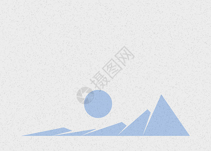 几何山脉剪影生成艺术海报它制作图案技术计算程序插图数学概念标签岩石冒险山景背景图片