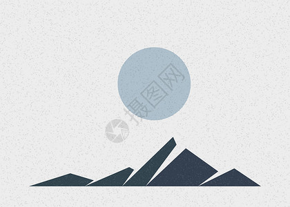 几何山脉剪影生成艺术海报它制作图案山景插图岩石概念创造力数学标签冒险技术计算背景图片