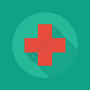 医疗平面图标 红十字会背景图片