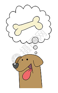 想要买它卡通狗想要它制作图案插图犬类艺术宠物手绘动物舌头小吃午餐绘画插画