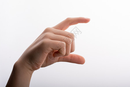 手指尺寸素材手工测量女性手指手势尺寸白色男人背景