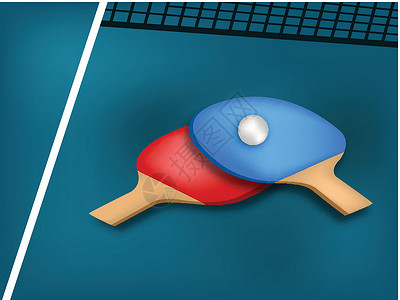 乒乓球网乒乓球运动背景插画游戏邮票海报打败冠军胜利插图桌子玩家锦标赛插画