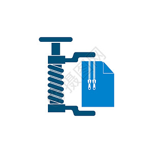 螺杆压缩机文档 zip 文件矢量图标插图设计网站互联网按钮压缩机电脑格式压缩数据技术文件夹插画