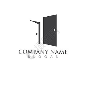 公司门门标志和符号矢量图像网络商业标签入口插图房子地面贮存汽车瓦楞插画