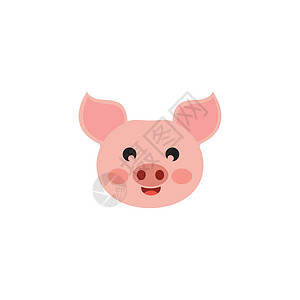 猪头矢量图标标志图像食物动物家畜猪肉网络产品店铺鼻子艺术绘画背景图片