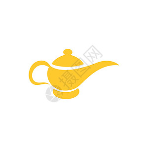 米茶徽标魔术灯徽标矢量它制作图案精神标识古董文化运气精灵插图瓶子指示牌魔法设计图片