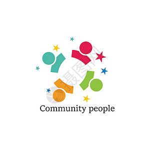 社区标志社区网络和社会标志设计 vecto团体标识插图创新公司数据团队技术合伙圆圈插画