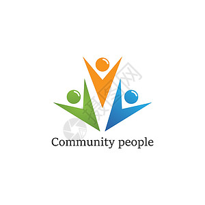 社区标志社区网络和社会标志设计 vecto家庭联盟合伙创造力圆圈会议标识插图创新公司插画