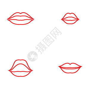 嘴吧嘴唇图标化妆品标志 vecto标签指甲卡片身体精品艺术女孩女性口红商业设计图片