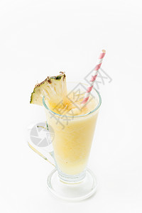 菠萝冰饮食热带蔬菜食物玻璃果汁黄色奶昔甜点冰沙背景图片