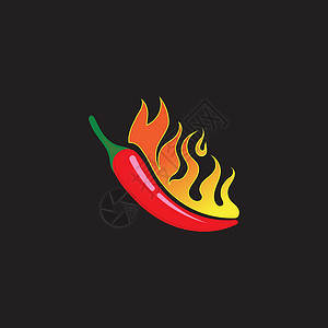 红热的红热天然辣椒图标矢量它制作图案阴影绿色工作室网站胡椒美食厨房世界蔬菜插图插画