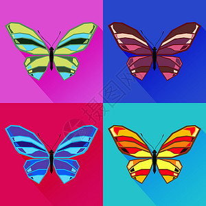 飞溅的蝴蝶图像蝴蝶的抽象图像背景