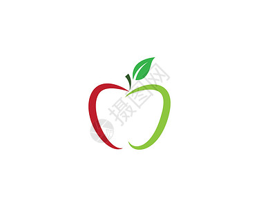 苹果矢量图标插画设计果汁食物卡通片果味营养圆圈叶子水果插图甜点背景图片
