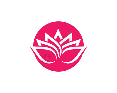 莲花符号矢量 ico艺术百合植物女士奢华商业标识插图花瓣叶子背景图片