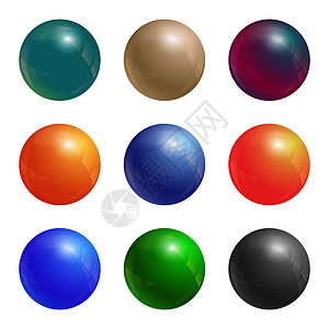 彩球系列橙子插图水晶网站蓝色反射紫色塑料艺术玻璃背景图片