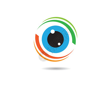 白色圆圈眼睛图标它制作图案标识商业镜片黑色网络药品光学曲线科学健康插画