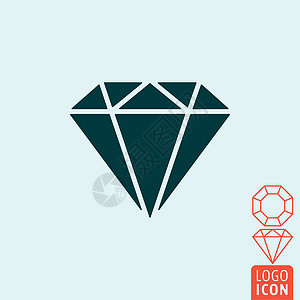 菱形图标隔离宝石钻石礼物水晶用户网站珠宝石头标识财富背景