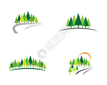 松树矢量 ico针叶木头麋鹿植物公园叶子绿色森林针叶树木材背景图片