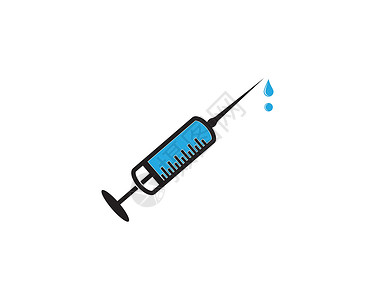 注射器符号医院疫苗免疫治疗乐器液体药店药品胰岛素临床插画