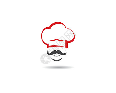 厨师矢量 ico餐厅黑色白色职业厨房菜单插图帽子食物红色背景图片