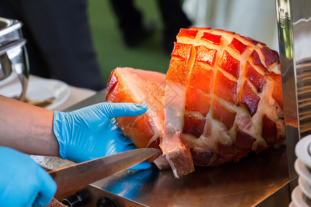 猪肉烤火腿美食爪子营养剑纹生活石板味道奢华熟食高清图片