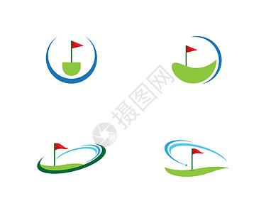 高尔夫符号矢量 ico徽章夹子男人商业插图推杆高尔夫球球座玩家场地背景图片