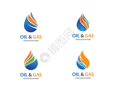 天然气公司天然气和石油图标 vecto公司商业烧伤插图气体液体汽油水滴创造力火焰设计图片