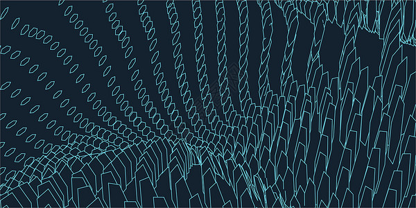 抽象矢量风景背景 网络空间网格  3d 技术矢量图导航宽慰地理风格节点土地爬坡蓝色科学地形背景图片
