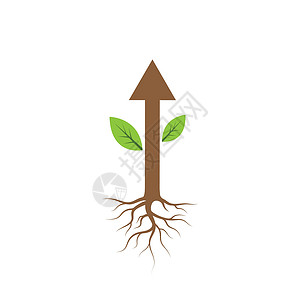 植物箭头箭头树图标徽标概念向量它制作图案数字环境体橡木友谊生活网络合伙树叶绿色叶子插画