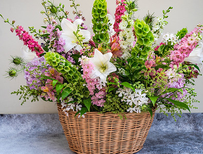 夏季花卉成分花瓣植物群绣球花风格装饰百合作品背景图片