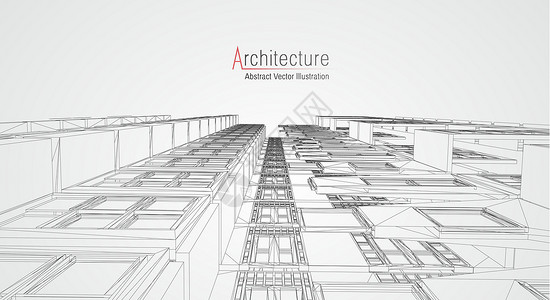 建筑线背景 建筑施工素描矢量摘要 现代城市 3d 项目 技术几何网格 电线蓝图房子 数字架构师创新线框承包商建筑师打印计算机公寓插画