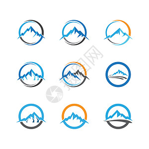 山矢量 ico资源石头蓝色顶峰生态高山气泡保险管道运动背景图片